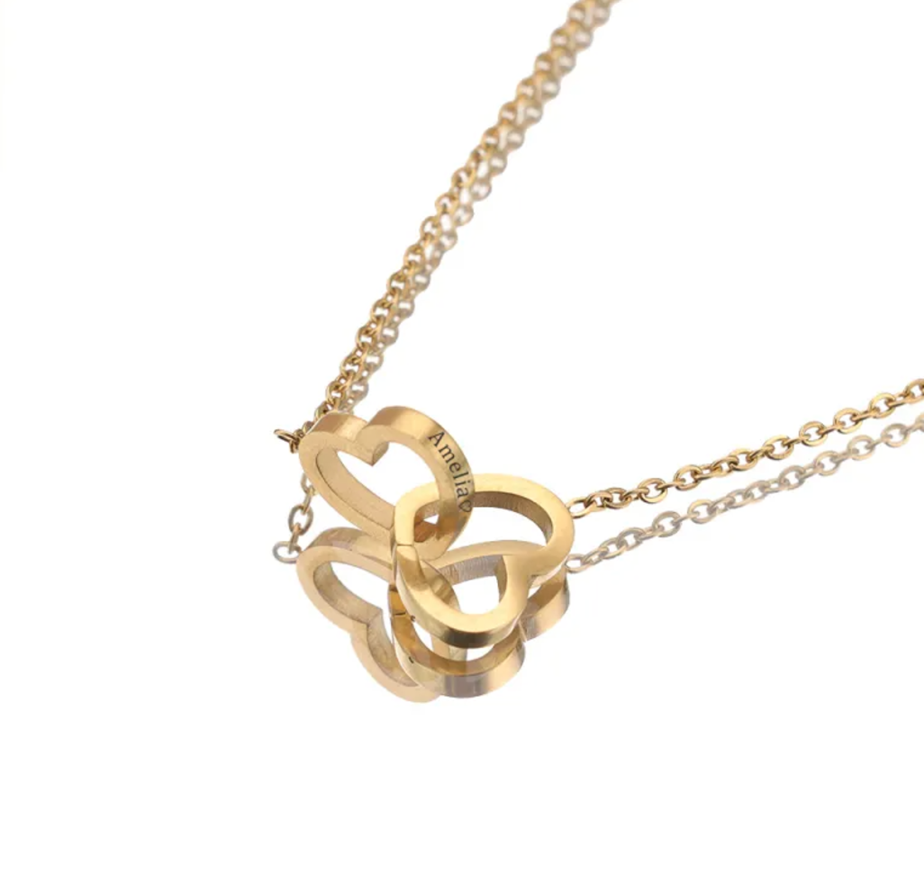 Double Heart Necklace