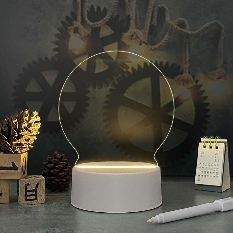 Acrylic Calendar Memo Board with LED Night Light